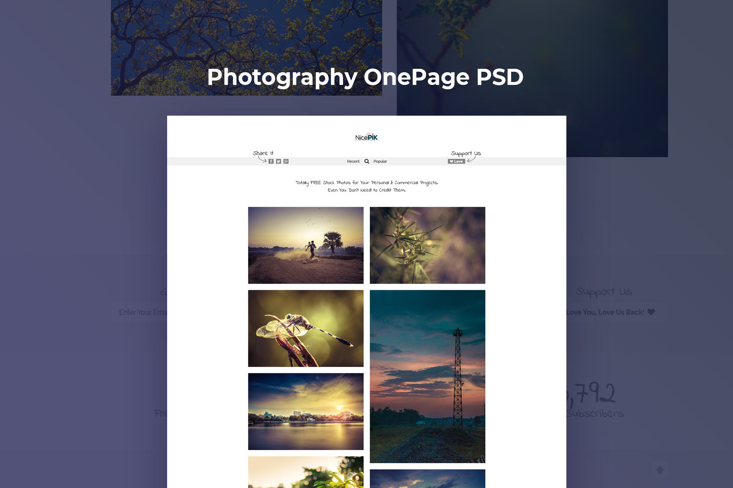 Photography Onepage PSD Template Preview 01 1 3