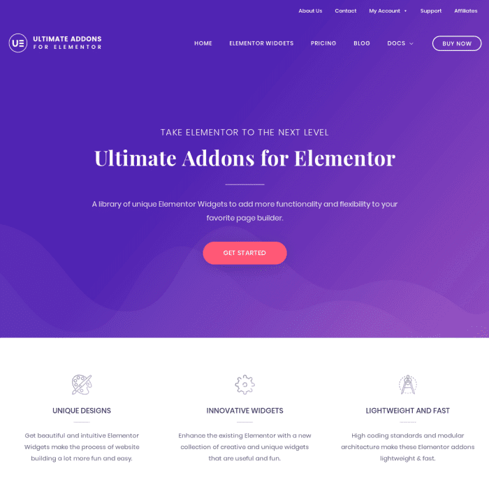 Ultimate addons for elementor