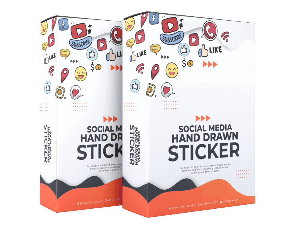 Social Media Hand Drawn Sticker