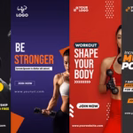 10 Fitness Vertical Ad Templates