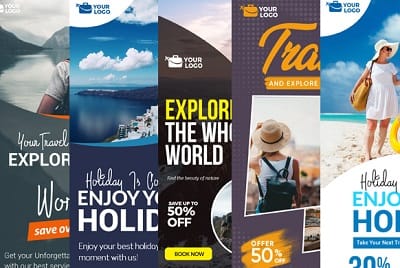 Travel Vertical Ad Templates